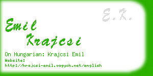 emil krajcsi business card
